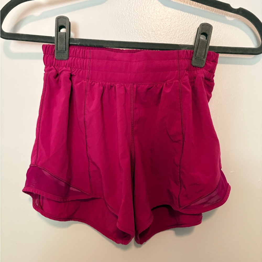Lululemon Hotty Hot High-Rise Unlined Short 4” Size 4 Hot Pink